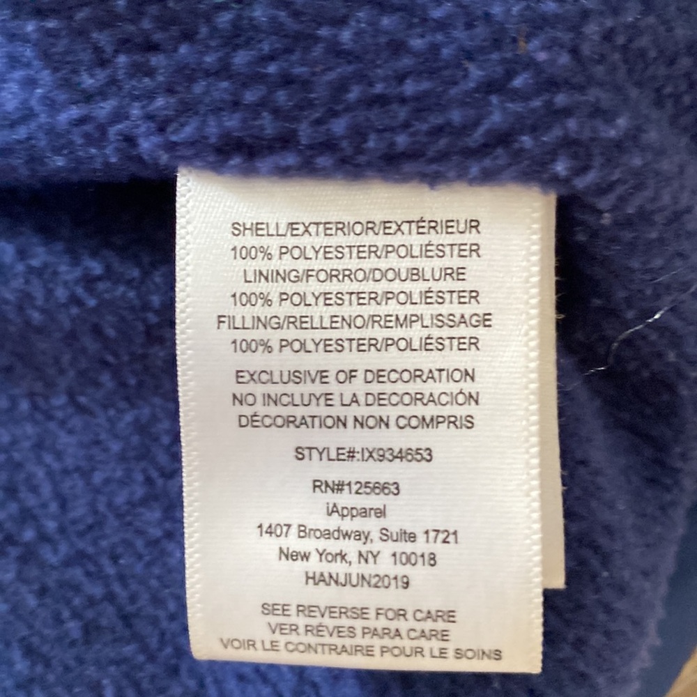 Boys blue Puffer Jacket w Hood small - Picture 5 of 9